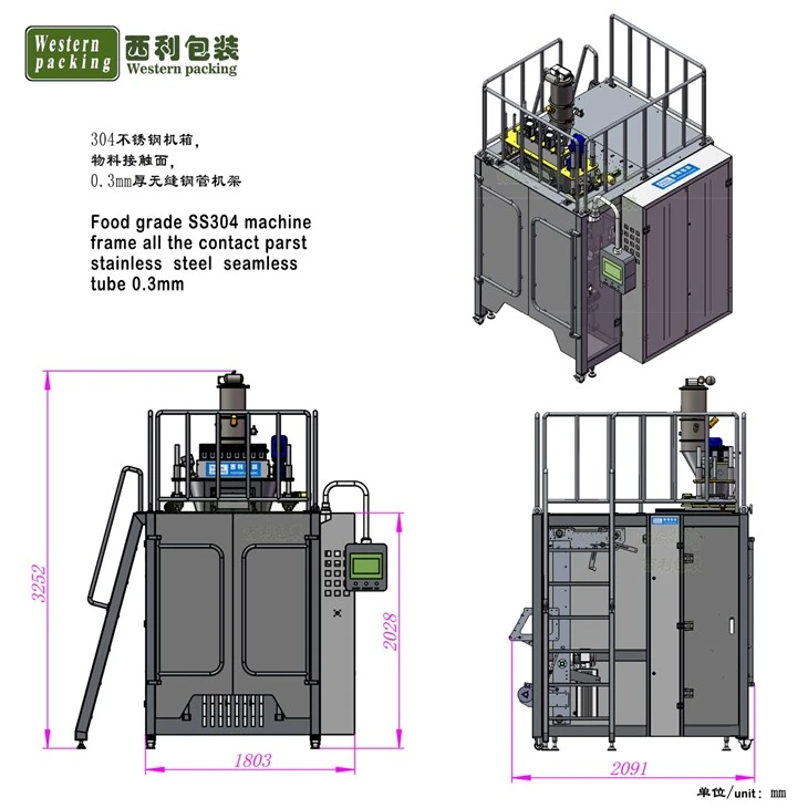 powder pouch filling and sealing machine